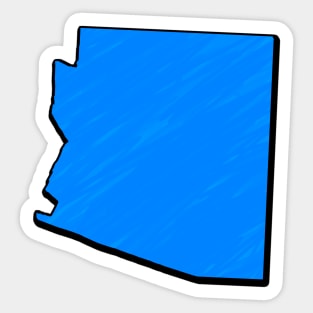 Bright Blue Arizona Outline Sticker